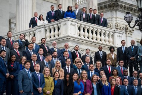 New and old members of Congress during orientation
