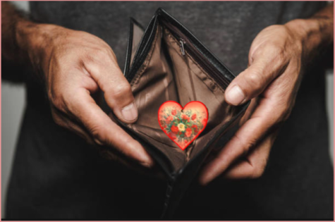 Image of heart inside empty wallet