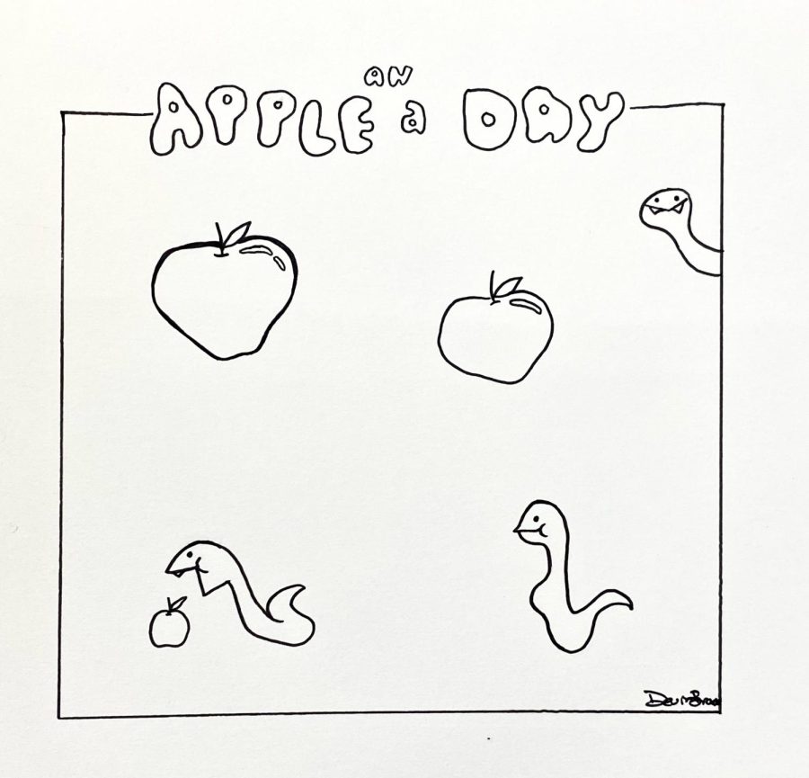 Apple a day cartoon